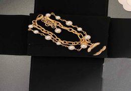 bracelet with chain and pearl for women wedding Jewellery gift PS44153451197