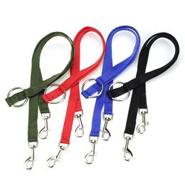 Dog Collars Leashes 10Pcs Double Nylon Walking Couple Puppy 2 Way Collar Leash Pet Traction Lead Rope Belt Drop Delivery Home Gard Dh1Jn