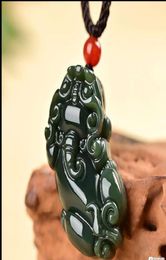 Xinjiang hetian jade qingyu lucky PI xiu pendant ship ping09753424