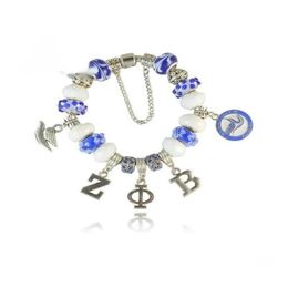 Charm Bracelets Fashion Zeta Phi Beta Sorority Bracelet Zpb Women Charm Bead Bangle9804777 Drop Delivery Jewelry Bracelets Dhyv0