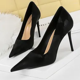 Dress Shoes Fashion High Heels Women 10 Cm Lady Pumps 2024 Pointed Toe Stilettos Leisure Large Size 43