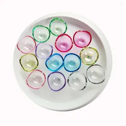 Bottles Bulk Assorted Colorful Clear Snow Ball Charms Transparent Drilled Acrylic Empty Beads For Pen DIY Decoration