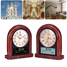 Table Clocks Azan Mosque Calendar Muslim Prayer Wall Clock Alarm Islamic Ramadan Wireless Digital Home Decoration