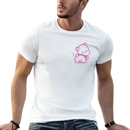 Men's Polos Little Pink Bear T-Shirt Shirts Graphic Tees Anime Clothes Korean Fashion Oversized T For Men