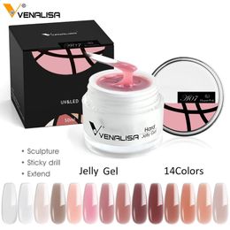 15ml Hard Jelly Nail Extend Gel French Nail Art DIY Venalisa Nail Gel Clear Natural Camouflage Color Fibreglass 240127