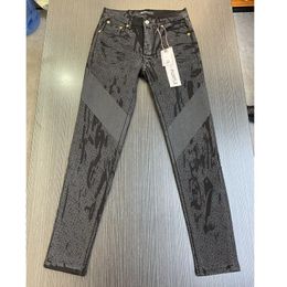 Purple Brand Fashion Trend Designer Skinny Jeans Denim Pant Distressed Ripped Biker Black Jean Slim Fit Jeanss 477