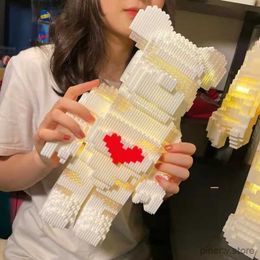 Blocks Creative Ideas Love Violent Bear Bearbrick Model with Light Building Blocks Brick Toys Kids Christmas Birthday Gift