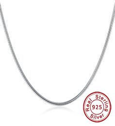 Fine Jewellery 100% 925 Sterling Silver Necklace Fit Chain for Men/Women 3 mm 18" 20" 22" 24" Inches4112561