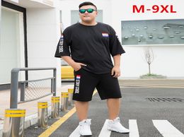 Summer Shorts White Red Tracksuit Men Tee Shirt Homme Plus Size Mens Clothing 2 Two Piece Set Boys Sets Clothes LJ2011234651599