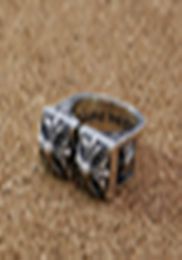 925 sterling silver crosses adjustable band rings American European high quality antique punk gothic designer Luxury jewelry7235789