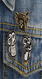 Creativity Magical Book Coffee Wings Ghost Devil Enamel Pins Badge Denim Jacket Jewelry Gifts Brooches for Women Men5725532