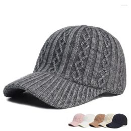 Ball Caps 2024 Fashion Fluffy Baseball Cap For Men And Women Knitted Warm Winter Solid Colour Casual Elegant Hairy Fluff Hat Gorras