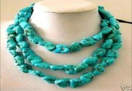 New 1014mm Turkey Turquoise Irregular Necklace 3203903950 273I1999139