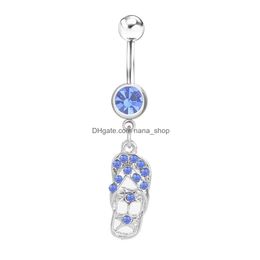 Navel & Bell Button Rings D0084 Shoe Style Belly Navel Button Ring Ltblue01234565435407 Drop Delivery Jewelry Body Jewelry Dh4Zb