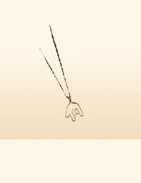 10pcs Love sign Hand Gestures pendant Necklace I Love You Sign Language Necklace Sister Necklace ASL Rock necklace jewelry252d7472019