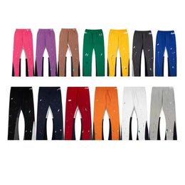 Mensbyxor Kvinnor Designer Pants Kontrast Färgtryck Sport Sweatpants Hip Hop Men Streetwear Wide Len Par Loose Pants G018