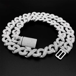 Wholesale Hip Hop Jewellery 13Mm 10K 14K Real Gold Solid Miami Moissanite Diamond Cuban Link Chain Necklace For Men