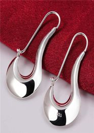 women039s Flat belly sterling silver plated earrings size 44CM22CM DMSE338 gift 925 silver Plate earring Dangle Chand1371305