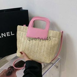 Totes Summer Straw Bags for Women Boemian Beac Bag Designer Crossbody Cute Purses and andbags New Sael Fasion BucketH24218