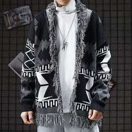 Knit Sweater Male Black Graphic Jacket Men's Clothing Coat No Hoodie Cardigan Tassel Golf V Order Designer Luxury Jumpers Casual 240118