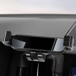 For volvo XC60 S90 S60 XC40 XC90 V90 ABS Silver Car Air Vent Mobile Phone Holder GPS Navigation Holder Car Accessories