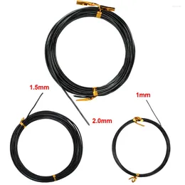 Garden Decorations With 3 Sizes(1.0 Mm 1.5 2.0 Mm)Total 20m (Black) 4 Rolls Bonsai Wires Supplies Anodized Aluminum Training Wire