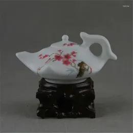 Bottles Chinese Famille Rose Porcelain Plum Blossom Design Hexagon Teapot Teakettle