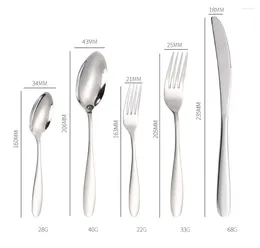 Dinnerware Sets Luxury Cutlery Quality 10Pcs Set Tableware Knives Forks Dinner Western Restaurant Kitchen Fork 304 Stainless Steel