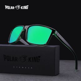 Polarking Brand Polarised Sunglasses Transparent Frame Men Fashion Male Eyewear Sun Glasses Travel Fishing Shades 240131