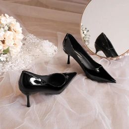 Dress Shoes Pointed Thin Heeled Fashion Wedding 7cm Women's Outdoor Banquet Bridesmaid 2024 Spring