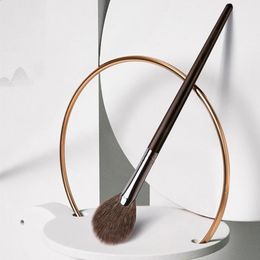 MyDestiny Makeup Brush Ebony Professional High Quality Natural Grey Squirrel Hair Highlight Brush Fan Shape Cosmetic Brush 240118