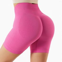 Women's Shorts Seamless Women Solid Color High Waist Soft Spandex Workout Mini Short Sports Fitness Lightweight Yoga Gym Wear Push Up