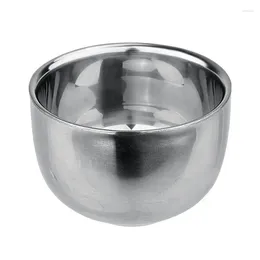 Mugs Selling 120ML/200ML Double Layer Soap Cup Heat Insulation Smooth Stainless Steel Shaving Bowl Drinkware Student