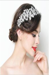 New Design Fairy Floral Bridal Hair Comb Luxury Elegant Crsytal Rhinestone Wedding Party Hair Accessory Formal Event Headpiece5044735