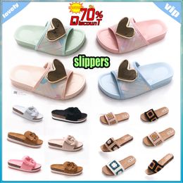 Designer Casual Platform anti- headband Slides Slippers Men Woman wear resistant anti soft soles sandals Flat Summer Beach Slipper Size 36-40