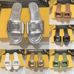 Designer Fashion Luxury Sliders Slippers Sandals Summer Beach Women Men Flip Flops Loafers Chaussure Letter Anatomic Leather slide