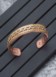 Vinterly ed Magnetic Copper Bracelet Health Energy Adjustable Open Cuff s Bangles for Women8368686
