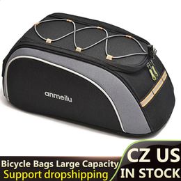 8L Bicycle Bags Large Capacity Waterproof Cycling Bag Mountain Bike Saddle Rack Trunk Bags Luggage Bike Bag 240119