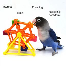 Other Bird Supplies Creative Parrot Toy Rotatable Exquisite Plastic Food Feeder Windmill Feed