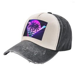 Ball Caps Retrowave T-Shirt Baseball Cap Rave Uv Protection Solar Hat Girl Men's