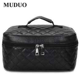 Cosmetic box Quilted professional cosmetic bag women's large capacity storage handbag travel toiletry makeup bag sac y240125