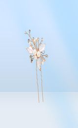 3pcslot Fancy Wedding Hair Clips Floral Pearl Beaded Hair Stick Flower Crystal Hair Bridal Hairpins Accessories JCF0018974361