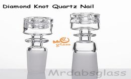 Quartz Nail Diamond Knot Nail 2mm Thick 10mm 14mm 19mm MaleFemale Frosted Joint for bongs oil rigs2406265