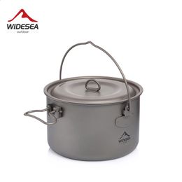 Widesea Camping Tableware Cookware set tourism cauldron Outdoor Cooking Pot Picnic Kitchen Hiking Trekking 240118