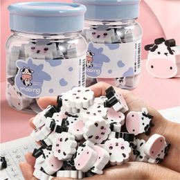 22pcsbox Cute Cow Sheep Erasers Animals Design Mini Rubber Stationery School Office Correction Supplies Kid Gift 240124