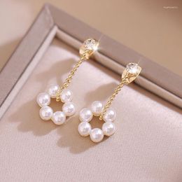 Dangle Earrings South Korea Fashion Design Sense Exquisite Light Luxury Tassel Pearl Gift Business Banquet Women Jewellery 2024