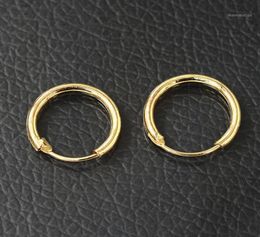 2018 Men Women Smooth Round Circle Earring Small Loop Hoop Earrings Gold Colour Silver Huggie Jewellery Simple Ear Accessories12126896