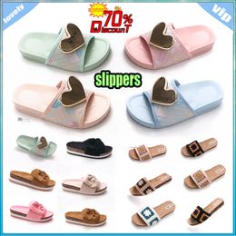 Designer Casual anti-collision headband Slides Slippers Men Woman wear resistant anti Leather soles sandals Flat Summer Beach Slipper Size 36-40