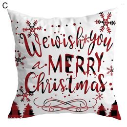 Pillow Cover Polyester Case Square Easy To Clean Useful Sofa Couch Bed Car Seat Christmas Decor