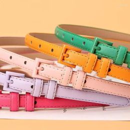 Belts All-in-one Women's Belt High-grade Candy Colour Fine Waist Decoration Dress Pants